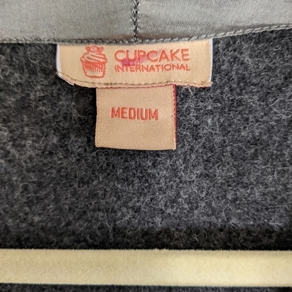 CUPCAKE International Wool Jacket Charcoal Gray Large Women's - Picture 6 of 6
